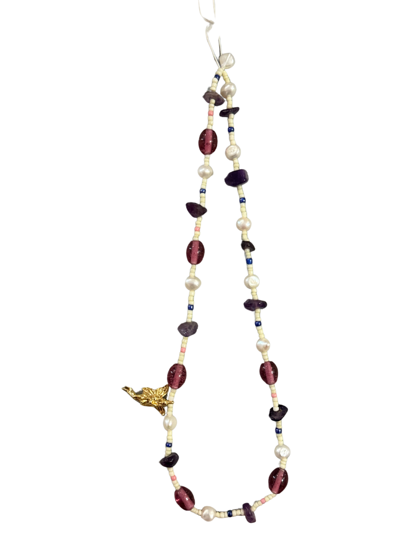 Amethyst garden phone chain